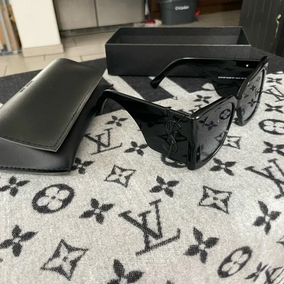 Saint Laurent Glossy Black Sunglasses - Picture 7 of 7